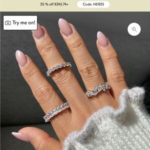 Gold and Silver Cushion Cut Eternity Band